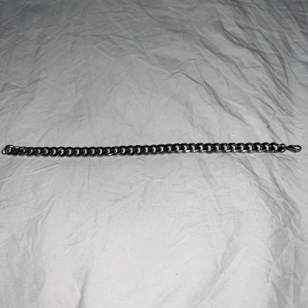 Men's Silver Chain Bracelet - Picture 2 of 2